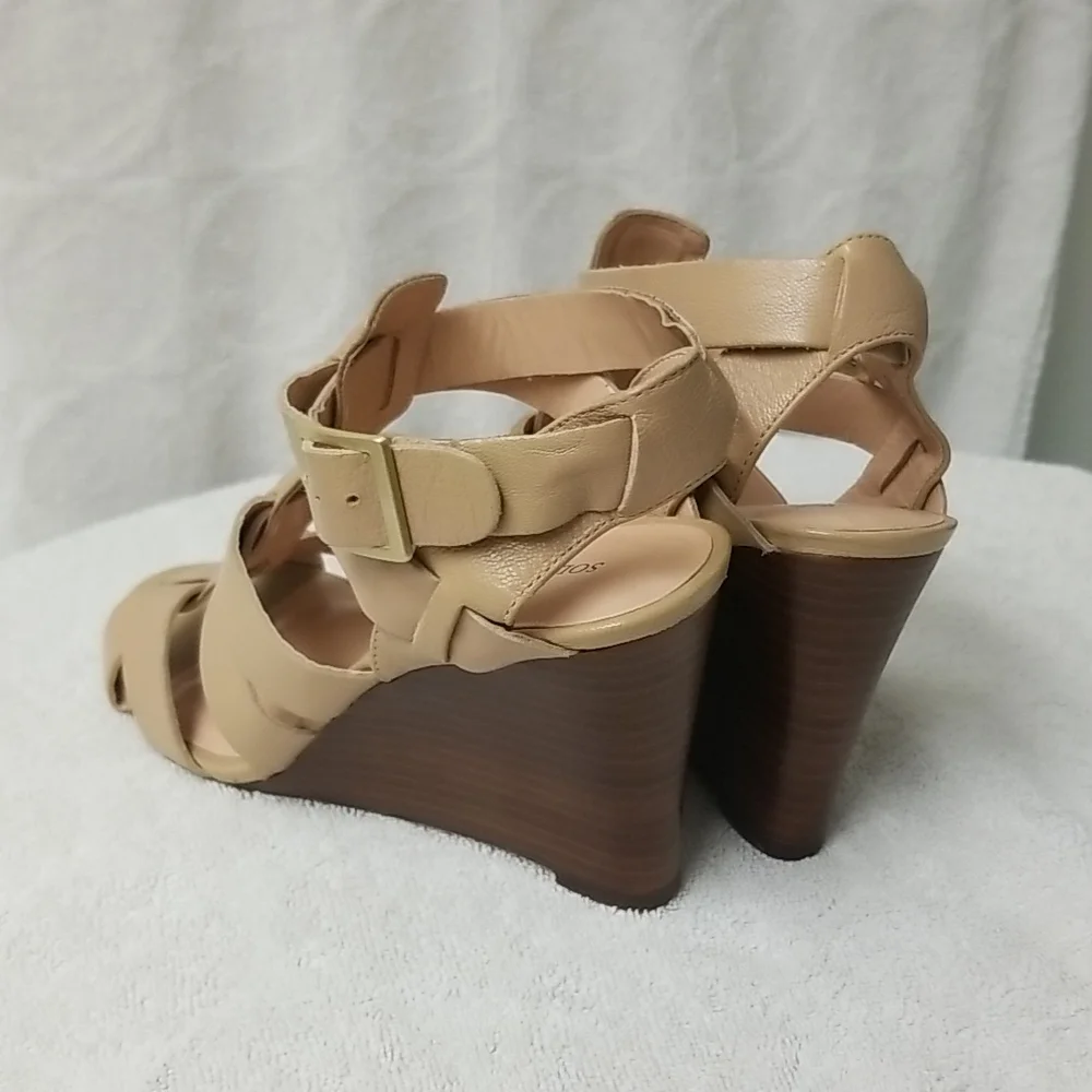 Genuine Leather Wedge Sandals